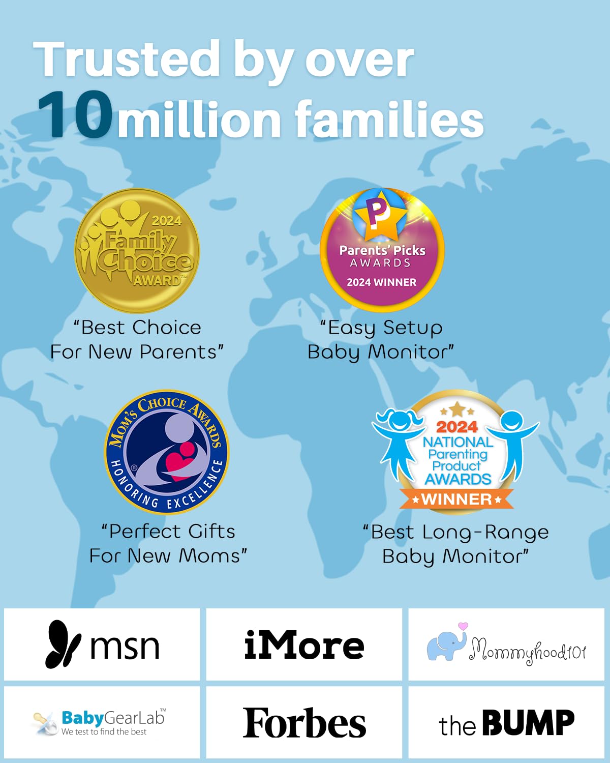 HELLOBABY Upgrade Baby Monitor - 30-Hour Battery, 2 Cameras, Night Vision