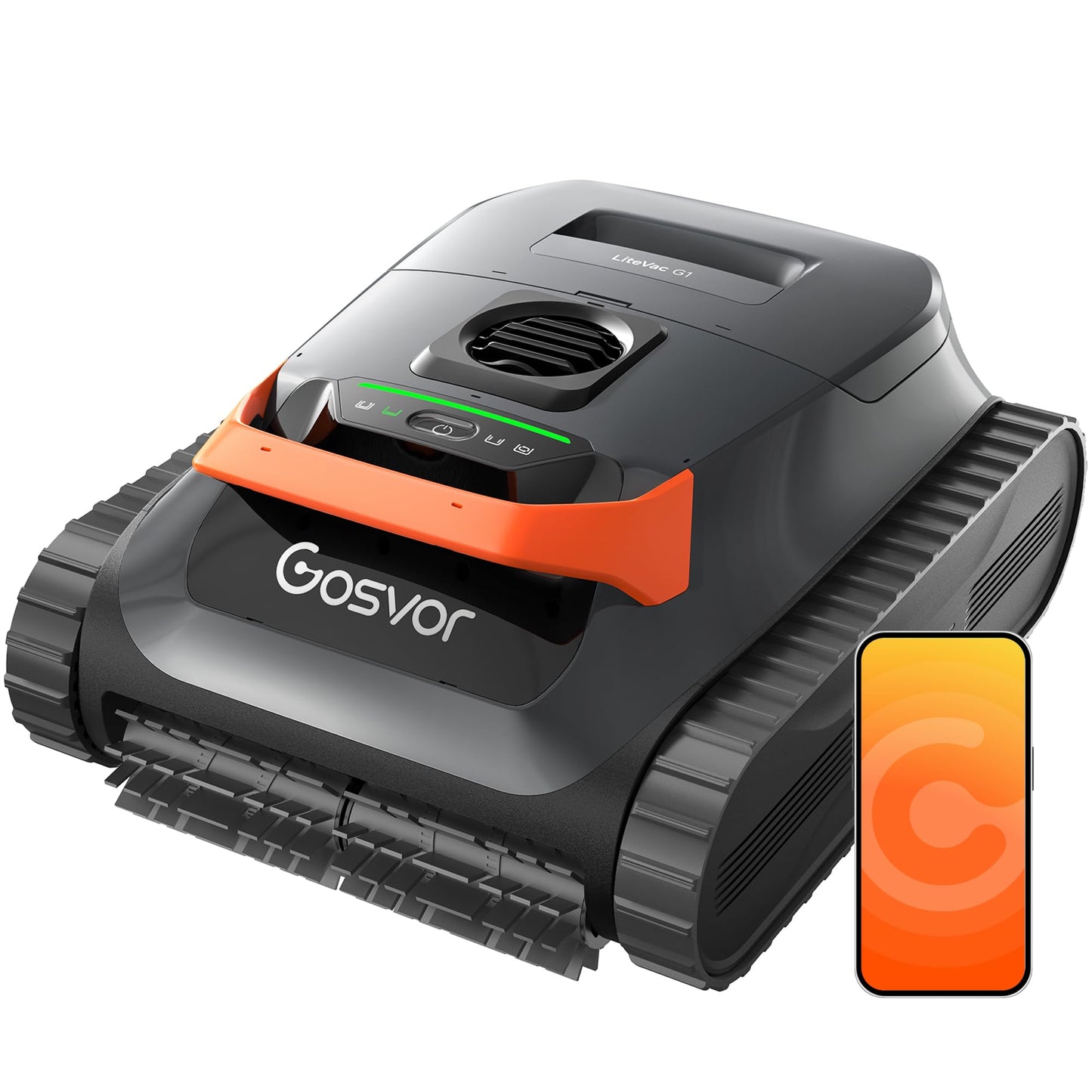 GOSVOR LiteVac G1 Pool Vacuum - Wall, Waterline & Smart Navigation