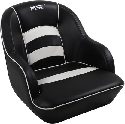 Bucket Pontoon Boat Seat (White/Blue)