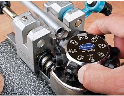 Brake Line Flaring Tool Kit | 45° Degree Single Double & Bubble Brake Tubing Flares | Use with Hydraulic Hose | Ideal for Stainless Steel Tube or Copper Pipe | Inc 4 Split Dies