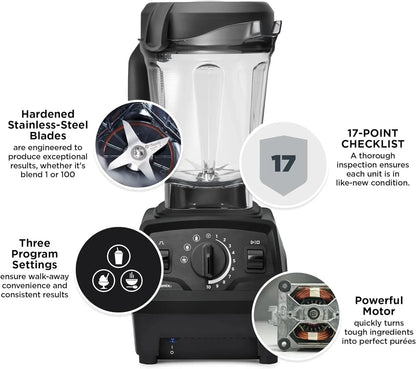 Vitamix Explorian Blender, Professional Grade, 64 oz. Low Profile Container, Black