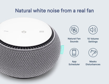 SNOOZ Smart White Noise Machine - Real Fan for Sleep Aid