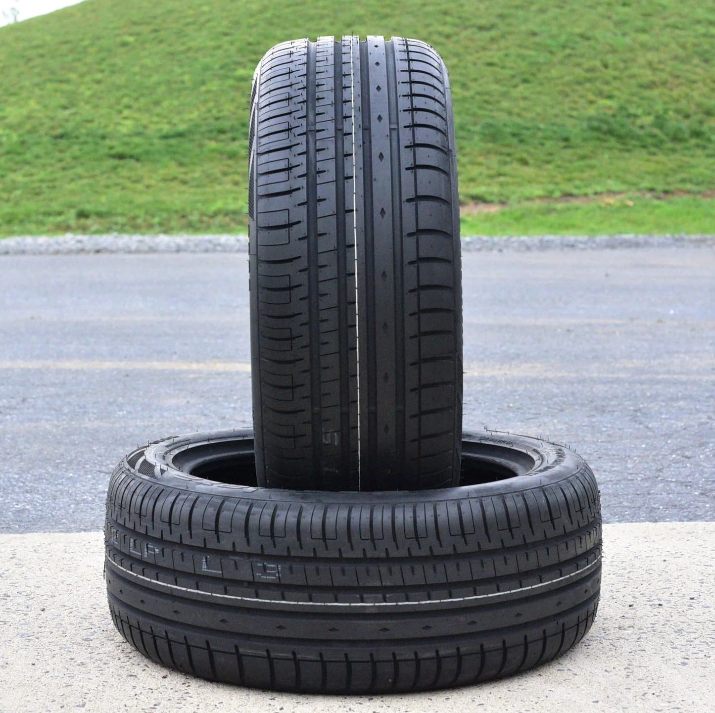 One set of 4(4)255/35R20 ZR 97Y XL A/S performance tires for: 2007-10 Mercedes-Benz S550 4Matic, 2017-18 Audi Q3 Technik