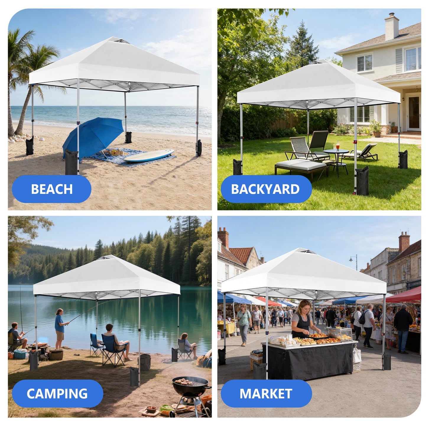 OLIXIS 10x10ft Heavy Duty Pop Up Canopy Tent for Events