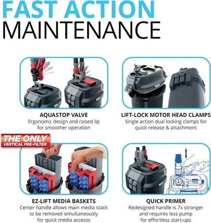Perfomance Canister Filter - for Aquariums Up to 100 Gallons - Aquarium Canister Filter