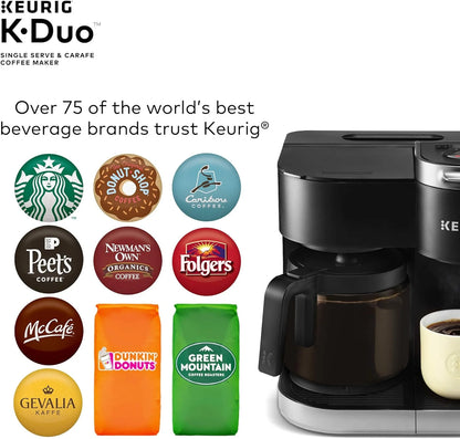 Duo Single Serve K-Cup Pod & Carafe Coffee Maker, Black