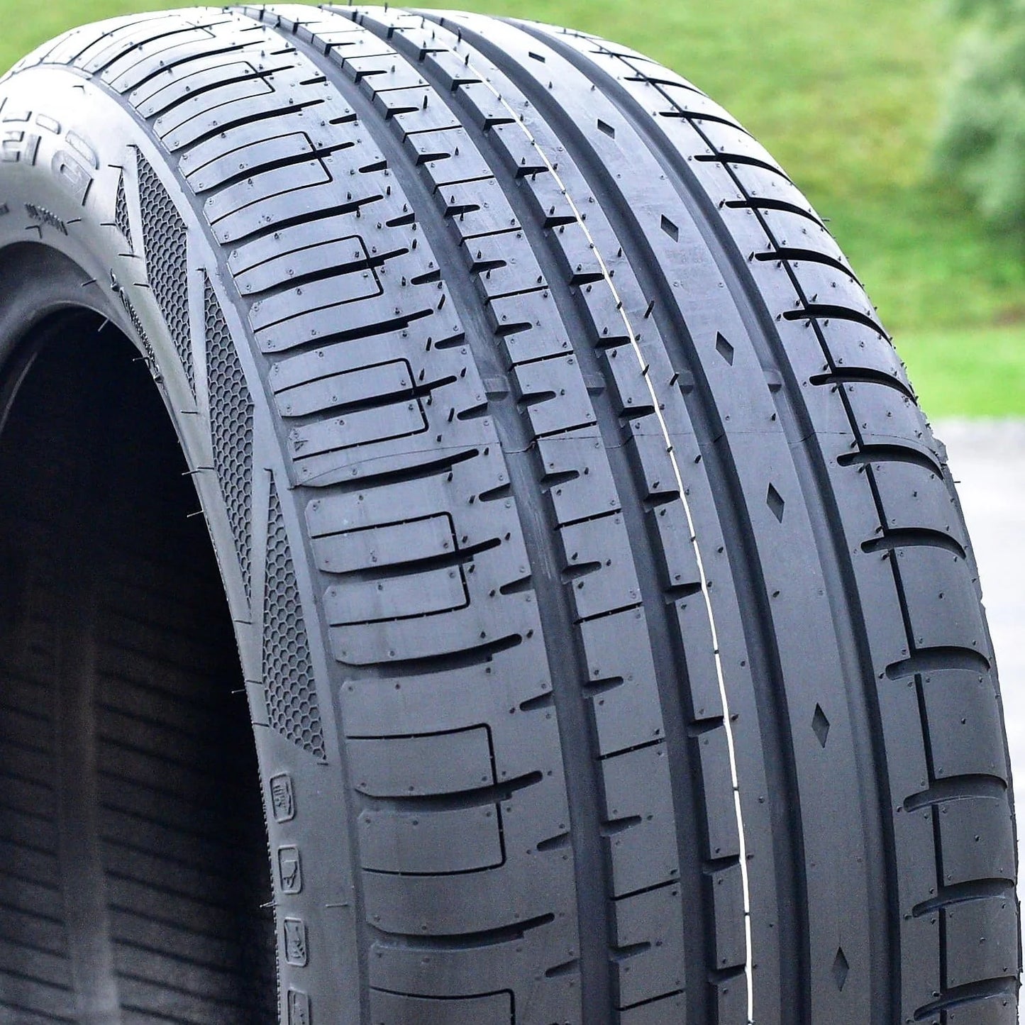 One set of 4(4)255/35R20 ZR 97Y XL A/S performance tires for: 2007-10 Mercedes-Benz S550 4Matic, 2017-18 Audi Q3 Technik