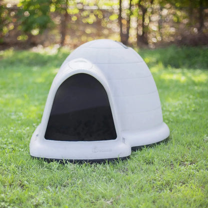 Petmate Indigo Dog House (Igloo Dog House, Made in USA with 90% Recycled Materials, All Weather Protection Pet Shelter) for XL Dogs 90 to 125 pounds, Made in USA