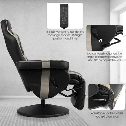 Pu Leather Massage Gaming Chair Ergonomic High Back Racing Style Gaming Recliner With Adjustable Backrest Amp Footrest Cup Holder Side Pouch - Comfortable And Ergonomic Design