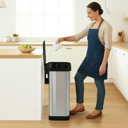 GLAD Stainless Steel 20 Gallon Step Trash Can with Odor Guard
