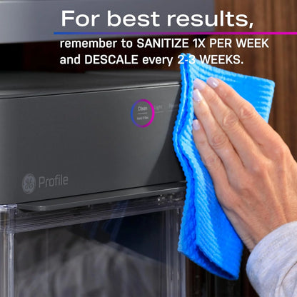Countertop Nugget Ice Maker with Side Tank | Ice Machine with WiFi Connectivity | Smart Home Kitchen Essentials | Stainless Steel