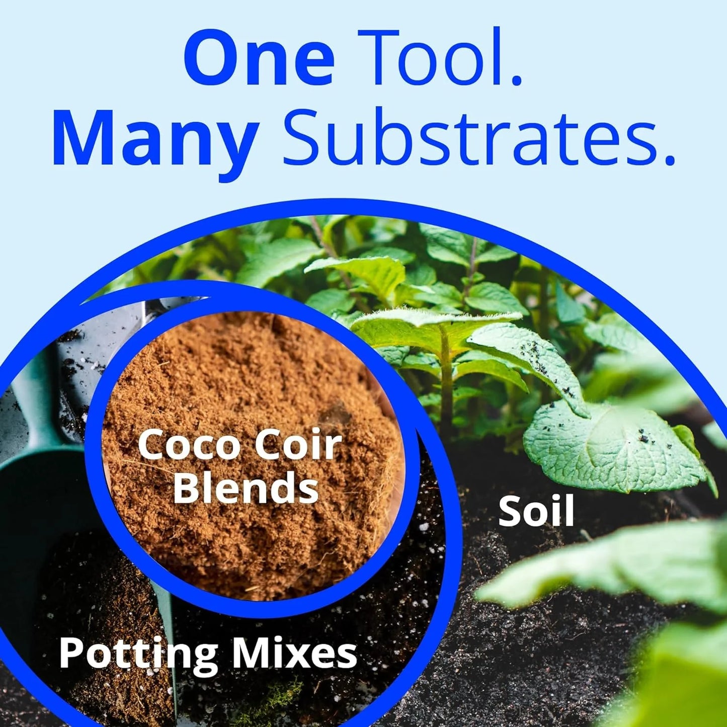 Pulse Meter Water 3-in-1 Moisture/Nutrient (TDS)/Temperature Test Kit for Garden Soil, Coco, and Solution, Ester for Hydroponic System and Indoor Plant Grow, Clear