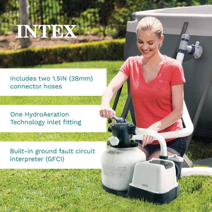 INTEX Krystal Clear Sand Filter Pump 2800 GPH for Pools