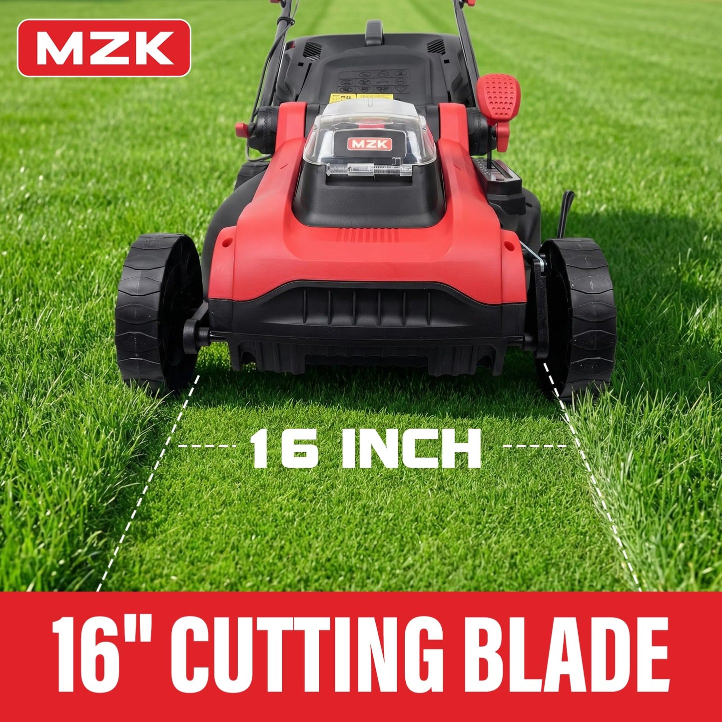 MZK 40V 16" Brushless Cordless Electric Lawn Mower