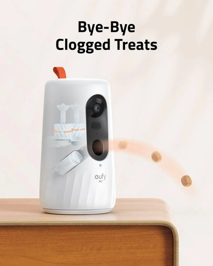 eufy 2K Pet Camera with Phone App, New 2023, 360° View, On-Device AI Tracking, Dog Camera with Treat Dispenser, 2-Way Audio, Doggy Diary, Bark Alerts, Local Storage, No Monthly Fee