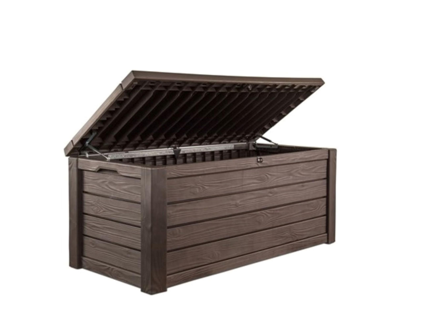 KETER Westwood 150 Gallon Deck Box and Bench Seat, Brown