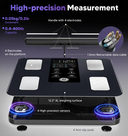GE Smart Scale: 8-Electrode Bluetooth Body Composition Analyzer