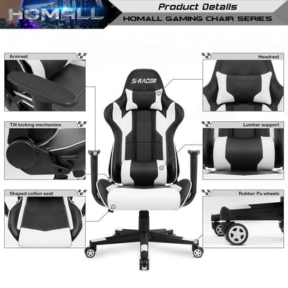 HOMALL Gaming Chair - High Back Ergonomic Leather Desk Chair