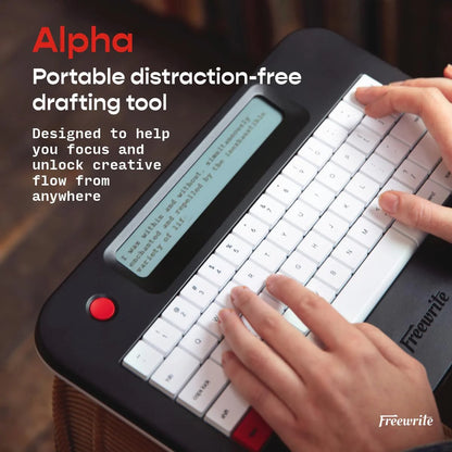 Freewrite Alpha Digital Typewriter, Backlit LCD, Wi-Fi Backup