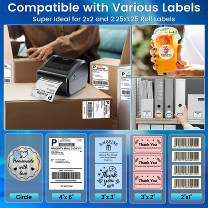 OMEZIZY Bluetooth Shipping Label Printer D450BT 4x6