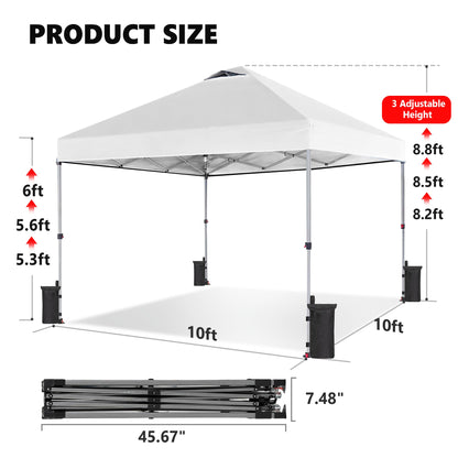 OLIXIS 10x10ft Heavy Duty Pop Up Canopy Tent for Events