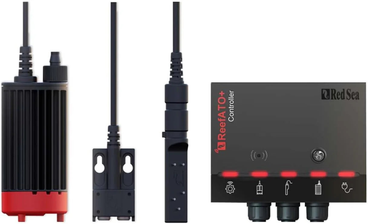 Red Sea 3-in-1 ReefATO + ATO Auto Top Off System for Aquarium | Water On Floor Alarm | App Controled with Fish Tank Temperature Probe