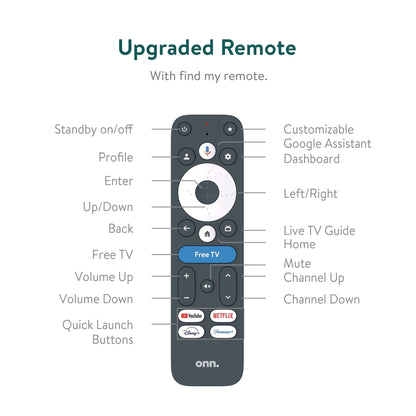 Onn. 4K Pro Streaming Device with Google TV, 4K UHD, Dolby Vision & Atmos, Hands Free Voice Control, Wi Fi 6, Smart Hub