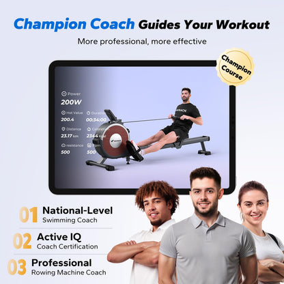 MERACH Magnetic Rowing Machine - 16 Levels, Quiet Resistance