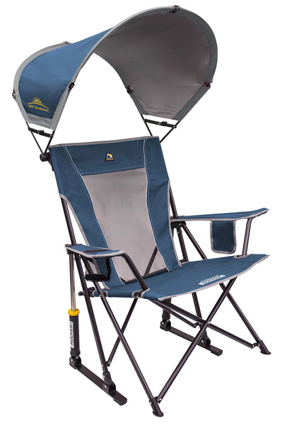 GCI OUTDOOR Sunshade Rocker Outdoor Rocking Chair with Canopy