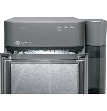 Countertop Nugget Ice Maker | Ice Machine with WiFi Connectivity | Smart Home Kitchen Essentials | Black Stainless