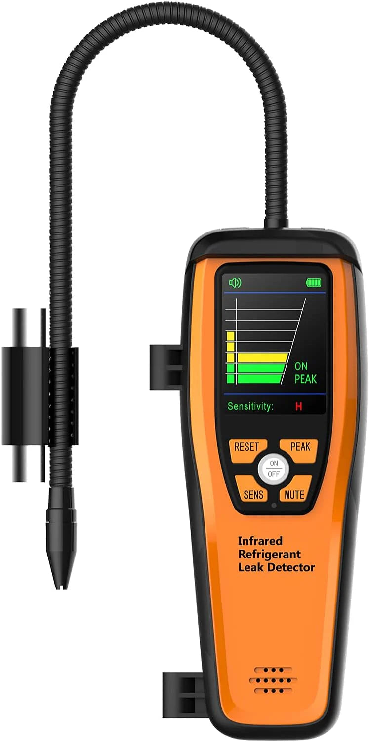 Refrigerant Leak Detector 10 Yrs Infrared Sensor Life Halogen Freon Sniffer, Air Conditioning Detection, Automotive Gas Finder, R22 R410A R134A R1234YF CFCs HCFCs HFCs, ILD-300