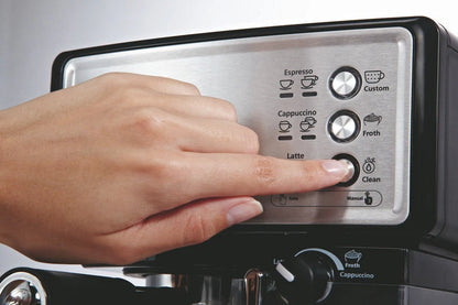Mr. Coffee Cafe Barista Black & Silver Espresso Maker