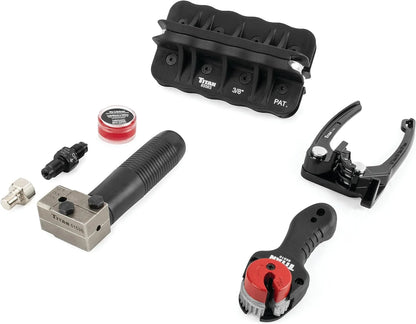 Professional Single, Double, and Bubble Flaring Tool Set, Black