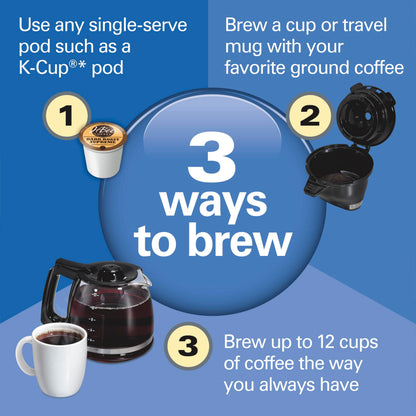HAMILTON BEACH FlexBrew Trio Coffee Maker - K-Cup & Ground Compatible