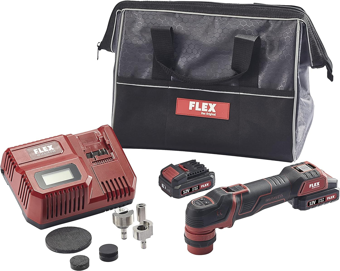 PXE 80 12.0-EC set USA 12V Cordless Multi-Polisher-Set, Includes Two 2.5Ah Batteries, One Charger & Soft Bag