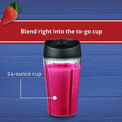 Oster Blender | Pro 1200 with Glass Jar, 24-Ounce Smoothie Cup, Brushed Nickel