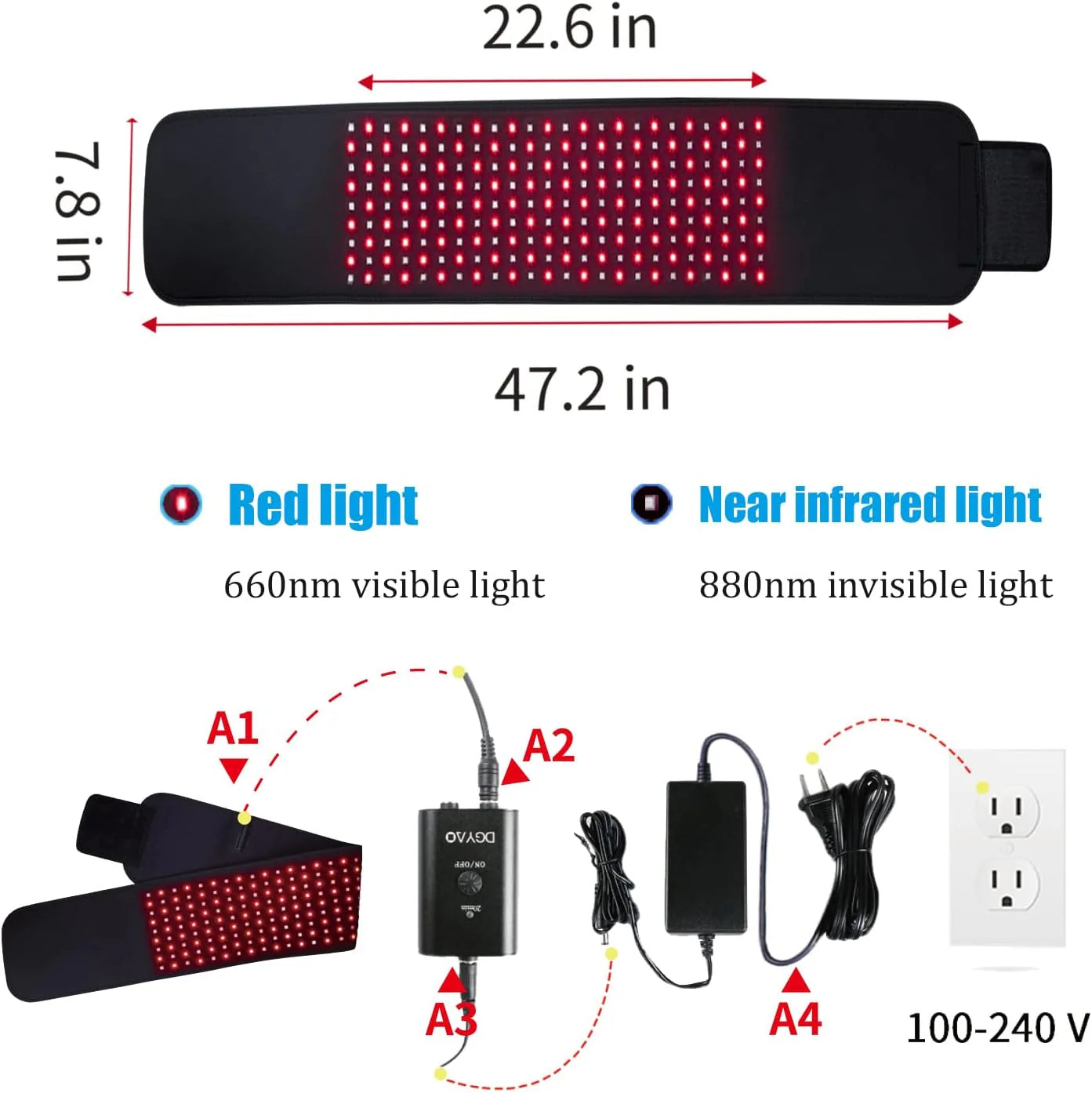 Red Light Therapy for Neck and Shoulder Pain Relief 850nm Near Infrared Therapy Set Wearable Wrap Devices for Upper Back Neck Shoulders Body Muscle Relax Home Use Treatment Pad FDA Cleared