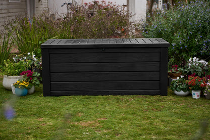 KETER Westwood 150 Gallon Resin Outdoor Storage Box - Dark Grey