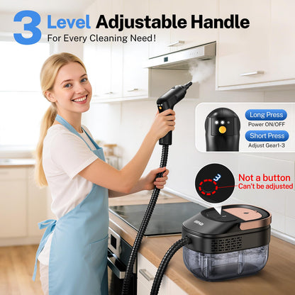 ODSD Steam Cleaner for Home & Car - 3-Level Adjustable