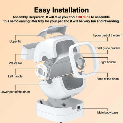 MINTAKAWA Automatic Cat Litter Box - Self-Cleaning, App Control