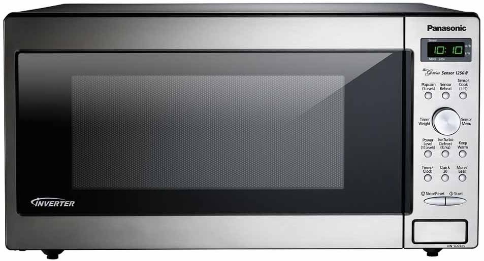 Panasonic Microwave Oven NN-SN966S Stainless Steel Countertop/Built-In with Inverter Technology and Genius Sensor, 2.2 Cubic Foot, 1250W