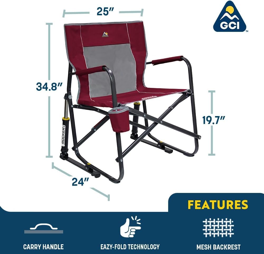 GCI OUTDOOR Freestyle Rocker Camping Chair - Portable Folding Design