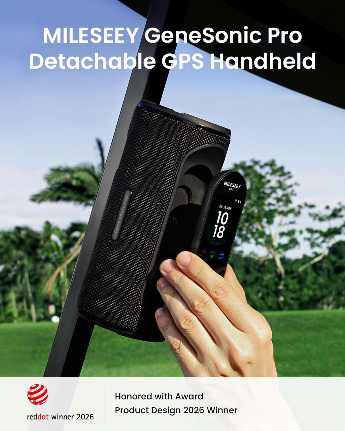 MILESEEY GeneSonic Pro Golf Speaker & GPS Rangefinder