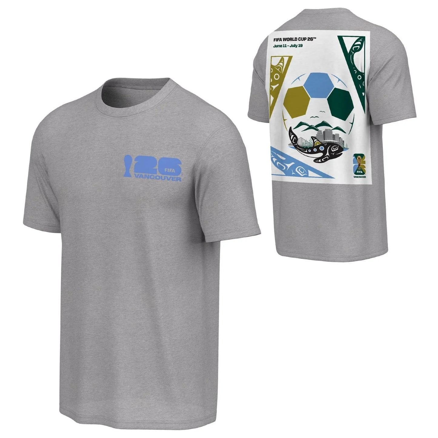 FIFA World Cup 2026™ Vancouver Poster Grey T-Shirt ENG - Unisex