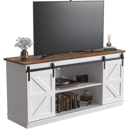 JUMMICO TV Stand for 65 Inch TV with Storage Cabinets