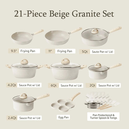 Carote Induction Kitchen Cookware Sets