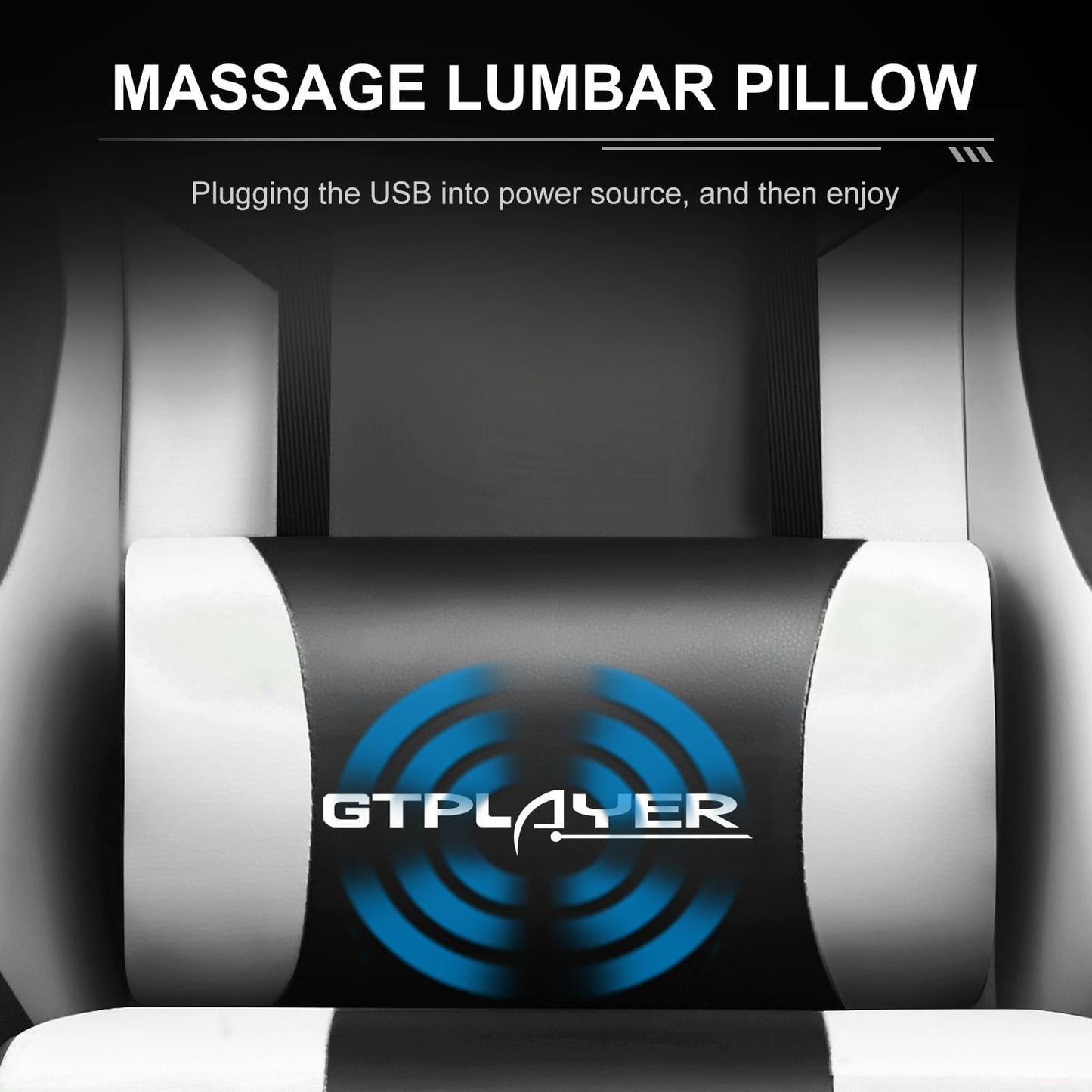 GTPLAYER Gaming Chair with Footrest and Lumbar Support