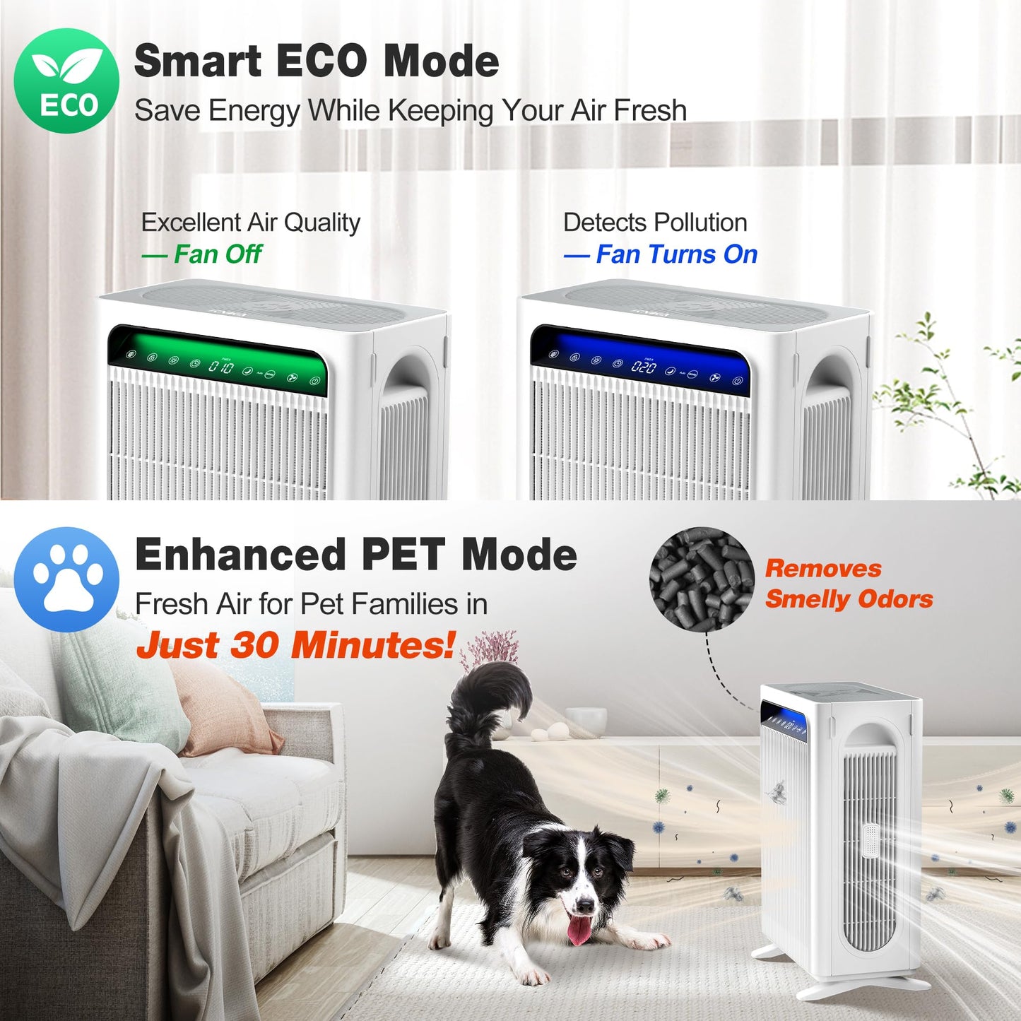 KNKA APH4000 Air Purifier for Home and Large Rooms Up to 1,695 Ft²