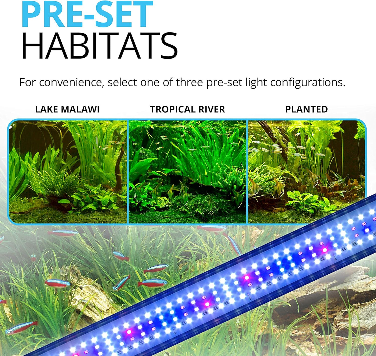 Plant 3.0 LED Planted Aquarium Lighting, 59 Watts, 48-60 Inches