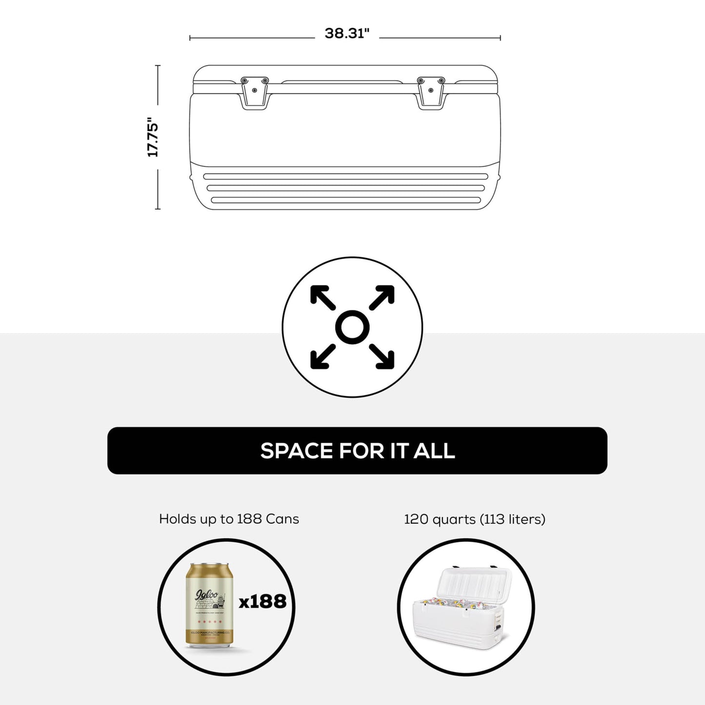 IGLOO Hard Cooler | Polar & Party Bar Insulated Ice Chest